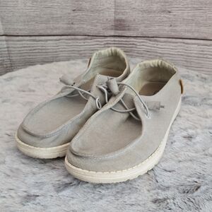 Hey Dude Wendy Chambray Shoes, Womens 7, Decent Condition